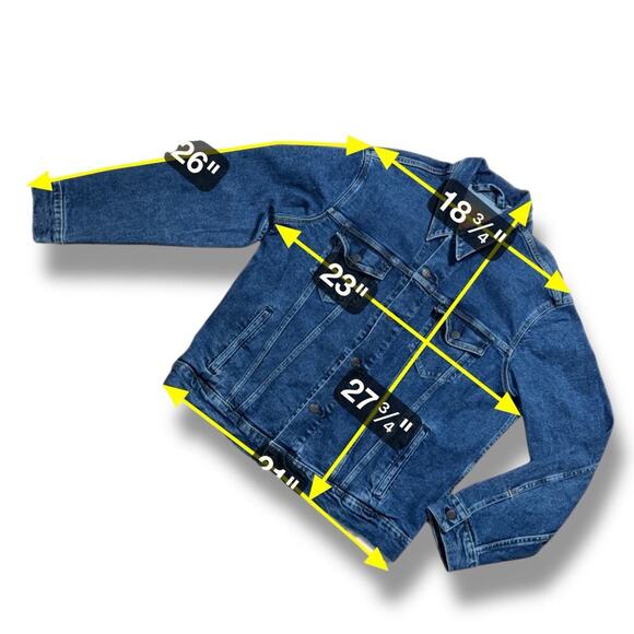Levi’s Denim Jacket Mens Medium Wash Stretch Trucker Cowboy Size L - Picture 9 of 9